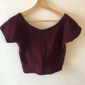 Red crop top